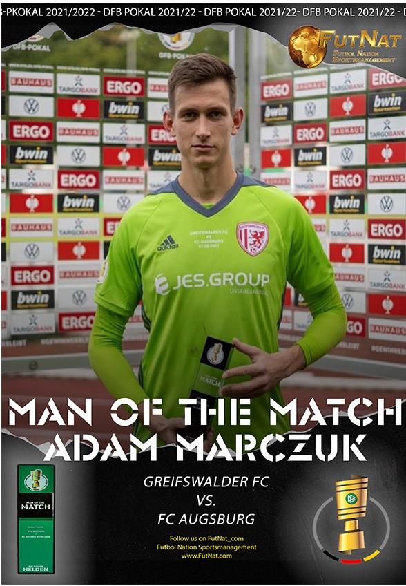 ADAM MARCZUK &quot;MAN OF THE MATCH&quot; PRZECIWKO FC AUGSBURG